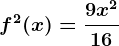 f^2(x)=\frac9x^216