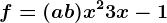 f = (a+b)x^2 + 3x - 1