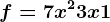 f = 7x^2 + 3x + 1