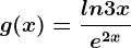 g(x)= \fracln3xe^2x