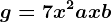 g = 7x^2 + ax + b