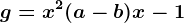 g = x^2 + (a-b)x - 1