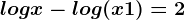 logx-log(x+1)=2