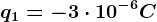 q1=-3\cdot 10^-6C