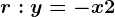 r: y=-x+2