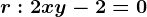 r:2x+y-2=0