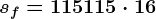 sf=115+115\cdot 16