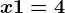 x+1=4
