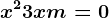 x^2+3x+m=0