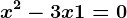 x^2-3x+1=0