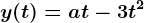 y(t)=at-3t^2