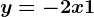 y=-2x+1