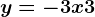 y=-3x+3