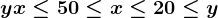 y + x \leq 5 \\ 0 \leq x \leq 2 \\ 0 \leq y