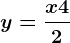 y = \fracx+42
